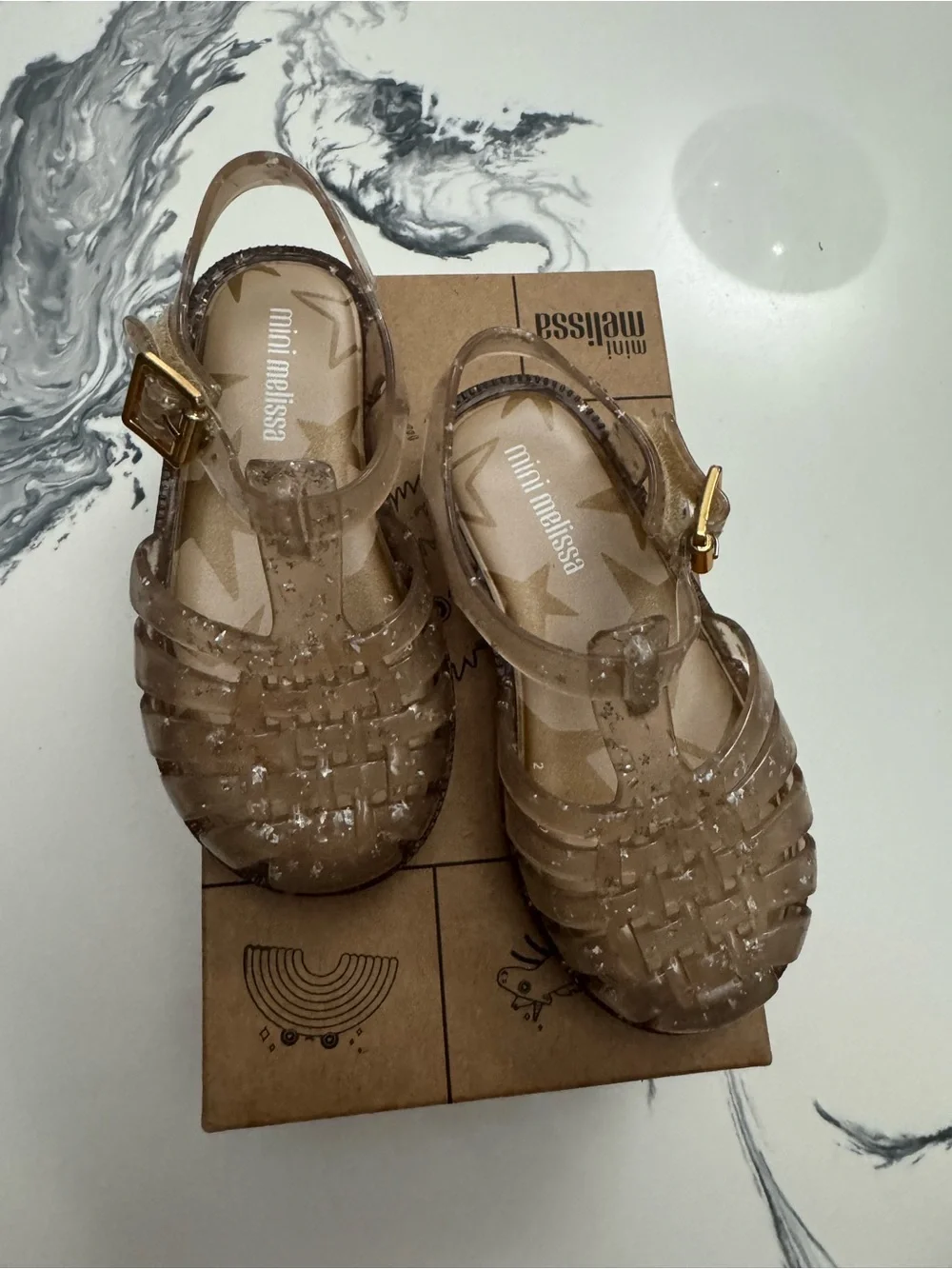 Mini Melissa possession metallic Girls Jelly Sandals